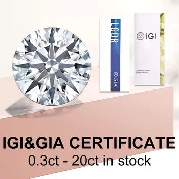 IGI Certificate 0.3ct 0.5ct 0.6ct 0.7ct 0.8ct 1ct 1.5ct Lab Grown Diamond CVD HPHT Diamonds Stone Wholesale