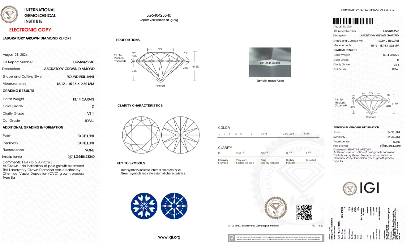 IGI Certificate 0.3ct 0.5ct 0.6ct 0.7ct 0.8ct 1ct 1.5ct Lab Grown Diamond CVD HPHT Diamonds Stone Wholesale