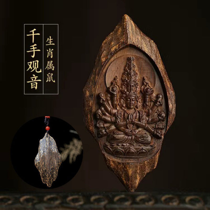 沉香隨形雕八大本命年守護佛